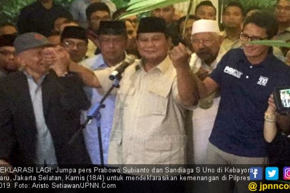 Prabowo Bakal Hadir dalam Sujud Kemenangan di Istiqlal, Sandi Belum Pasti - JPNN.COM