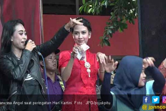 Cantiknya Vanessa Angel di Peringatan Hari Kartini di Rutan - JPNN.COM