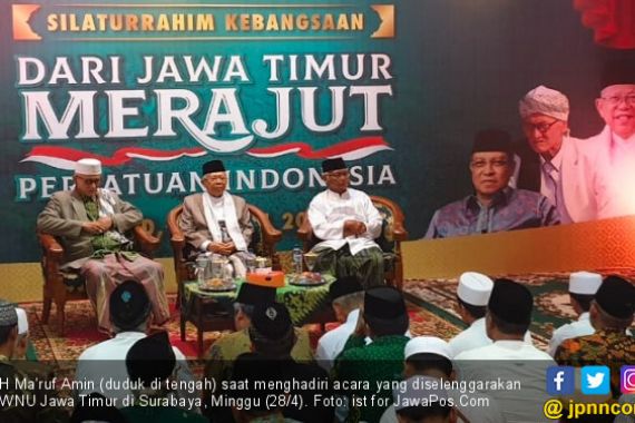 Terima Kasih dan Rasa Syukur Kiai Ma'ruf untuk Nahdiyin Jawa Timur - JPNN.COM