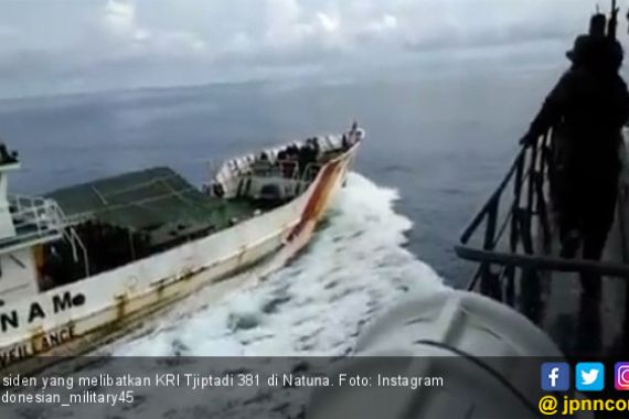Coast Guard Vietnam Tabrak Kapal Perang Indonesia KRI Tjiptadi 381 di Natuna - JPNN.COM