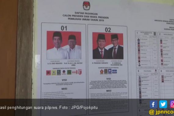 Real Count dari KPU : Jokowi - Ma'ruf Menang 78,12 Persen - JPNN.COM
