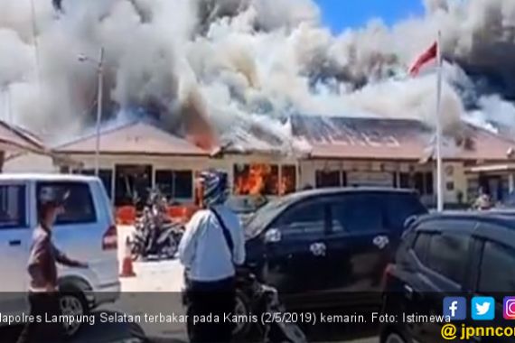 Kebakaran Mapolres Lampung Selatan Ikut Menghanguskan 20 Kg Sabu - JPNN.COM