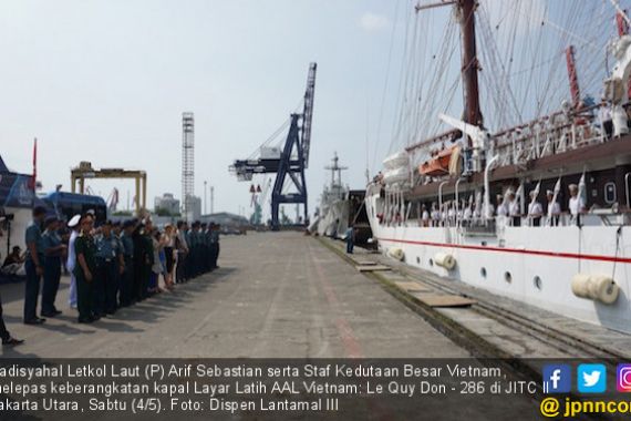Setelah Empat Hari, Lantamal III Melepas Kapal Layar Latih AAL Vietnam - JPNN.COM