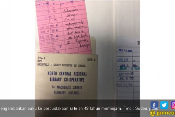 Pinjam Buku Sejak 1970, Baru Dikembalikan pada 2019 - JPNN.COM