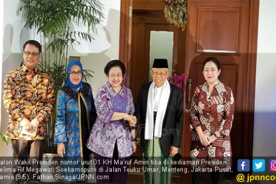 Lepas Kangen, Ma'ruf Amin dan Megawati Gelar Pertemuan Tertutup Satu Jam - JPNN.COM