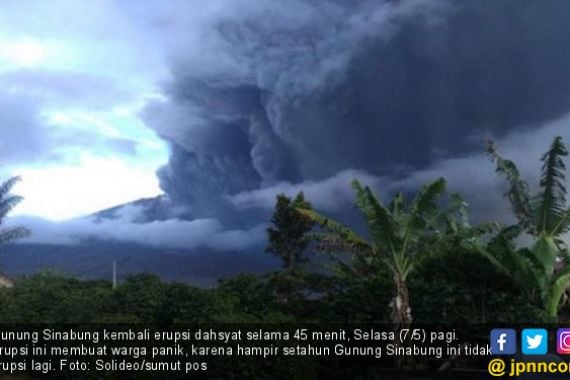 Gunung Sinabung Erupsi, Abu Vulkanik Rusak Tanaman Warga Barusjahe - JPNN.COM