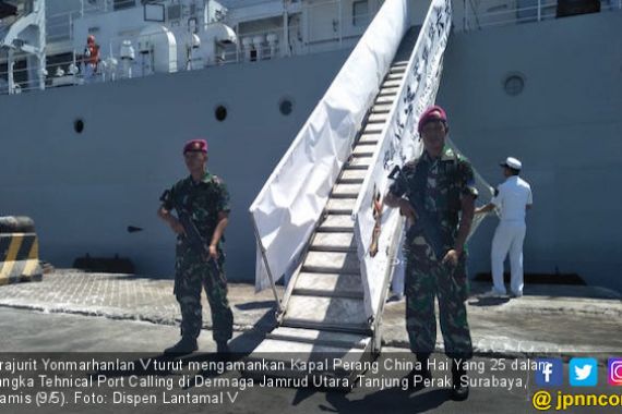 Prajurit Petarung Yonmarhanlan V Amankan Kapal Perang Hai Yang 25 - JPNN.COM