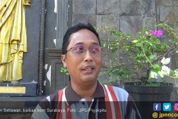 Korban Bom Surabaya itu Tetap Jaga Gereja Meski Alami Cacat Fisik - JPNN.COM