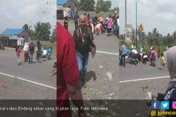 Viral Video Pria di Tasikmalaya Sebar Uang di Jalan - JPNN.COM
