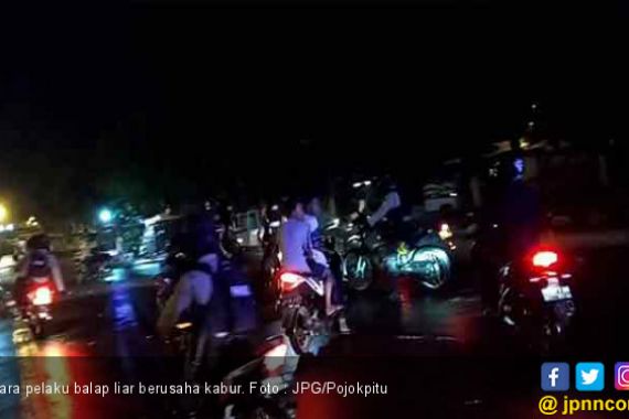 Sahur, Polisi Kejar - kejaran dengan Pembalap Liar, yang Sabar ya Pak - JPNN.COM