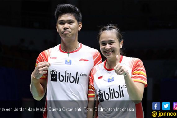 Simulasi Olimpiade Tokyo 2020: Pasangan Praveen/Melati Kalah dari Juniornya - JPNN.COM