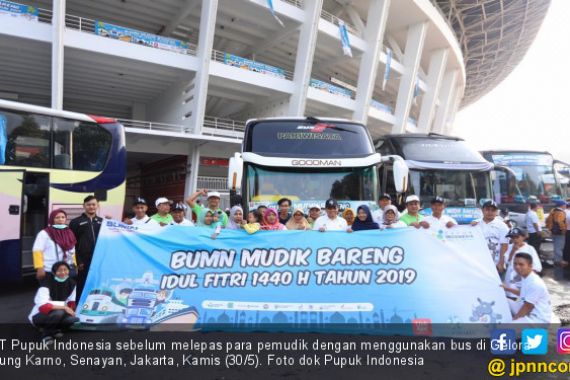 Mudik Bareng BUMN, Pupuk Indonesia Berangkatkan 5.500 Pemudik - JPNN.COM