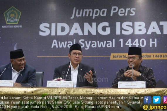 Hasil Sidang Isbat: 1 Syawal 1440 H Jatuh pada 5 Juni 2019 - JPNN.COM