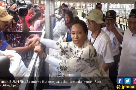 Menteri Rini Ikut Jualan 3 Ribu Paket Sembako Murah - JPNN.COM