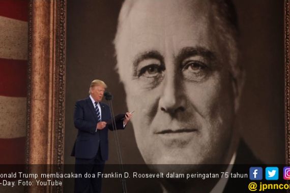 Trump Bacakan Doa Roosevelt di Peringatan 75 Tahun D-Day - JPNN.COM