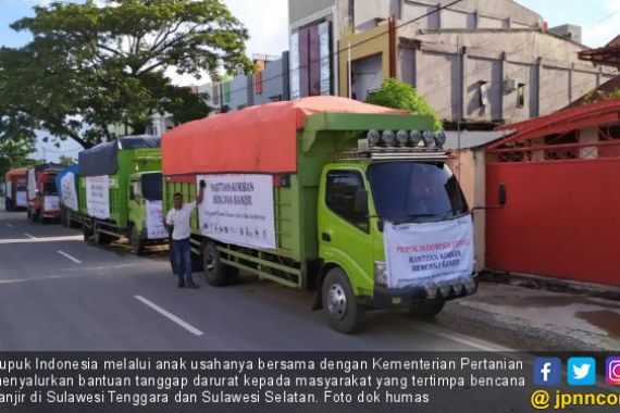 Pupuk Indonesia Grup Salurkan Bantuan Korban Banjir di Sulawesi - JPNN.COM