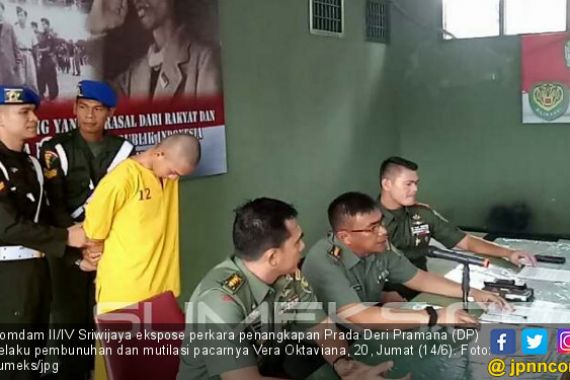 Sikap Prada DP Saat Dihadirkan Dalam Ekspose Kasus Mutilasi Sang Pacar - JPNN.COM