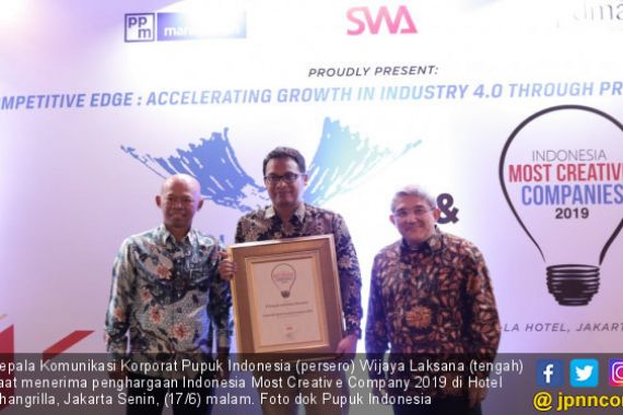 Pupuk Indonesia Raih Penghargaan Indonesia Most Creative Company 2019 - JPNN.COM