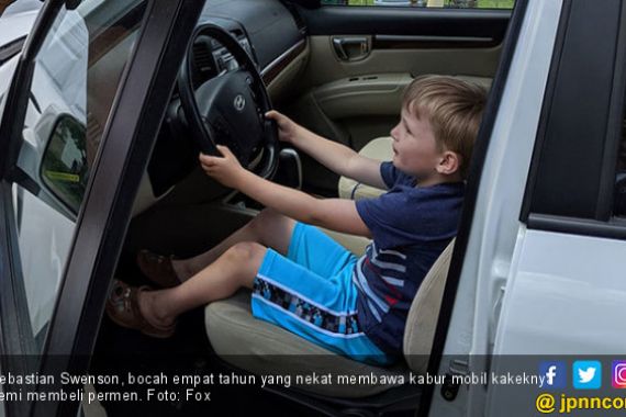 Demi Permen, Bocah Empat Tahun Nekat Bawa Kabur Mobil Kakeknya - JPNN.COM