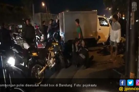 Konvoi Motor Polisi Diseruduk Mobil Boks, 1 Tewas, 6 Luka - JPNN.COM