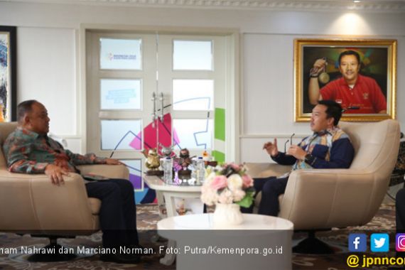 Menpora Terima Audiensi Bakal Calon Ketum KONI Marciano Norman - JPNN.COM