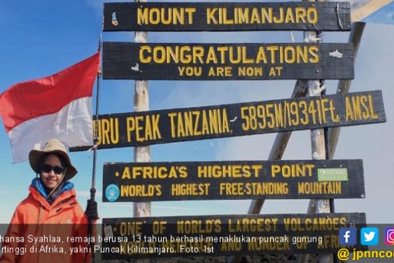 Khansa Syahlaa, Pendaki Cilik dari Bogor Taklukkan Gunung Tertinggi Afrika - JPNN.COM