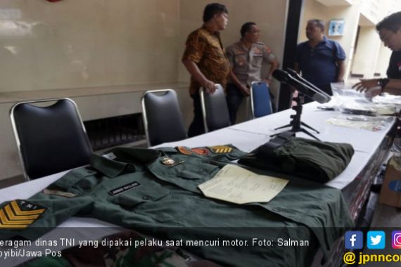 Duet TNI Gadungan Pencuri Motor Berakhir di Tangan Polisi - JPNN.COM