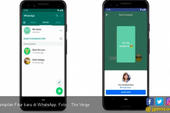 WhatsApp Sedang Uji Fitur untuk Bagikan Status ke Gmail dan Facebook - JPNN.COM