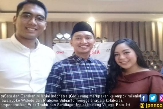 Kolaborasi Bangun Bangsa, Milenial Jokowi - Prabowo Pertemukan Erick Thohir dan Sandiaga Uno - JPNN.COM