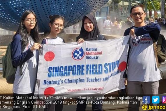 PT Kaltim Methanol Kirim Pemenang English Competition 2019 ke Singapura - JPNN.COM