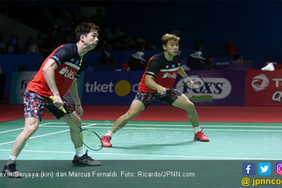 Ini Penyebab Minions Sempat Ribut Sama Tiang Listrik di Semifinal Blibli Indonesia Open 2019 - JPNN.COM