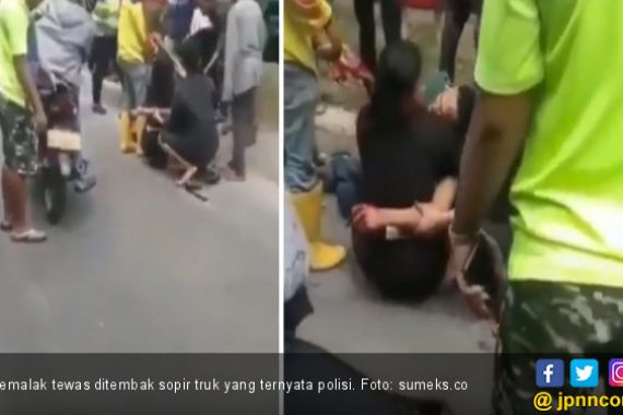 Pemalak di Jalan Macan Lindungan Tewas Bersimbah Darah Ditembak Sopir Truk - JPNN.COM