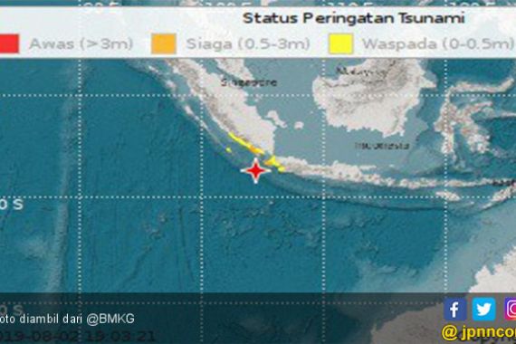 Gempa di Laut Banten, Pandeglang dan Lampung Barat Siaga Tsunami - JPNN.COM