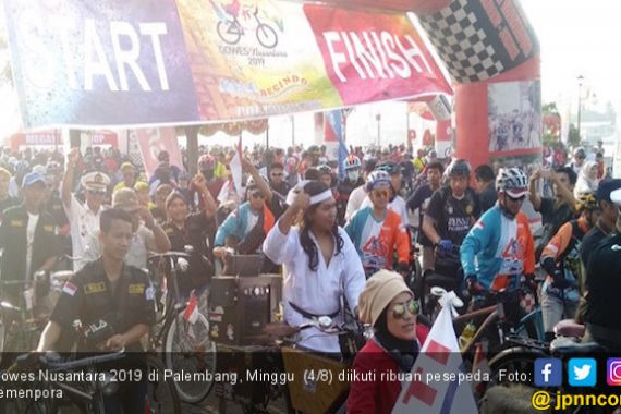 Gowes Nusantara 2019 di Palembang Berlangsung Meriah - JPNN.COM