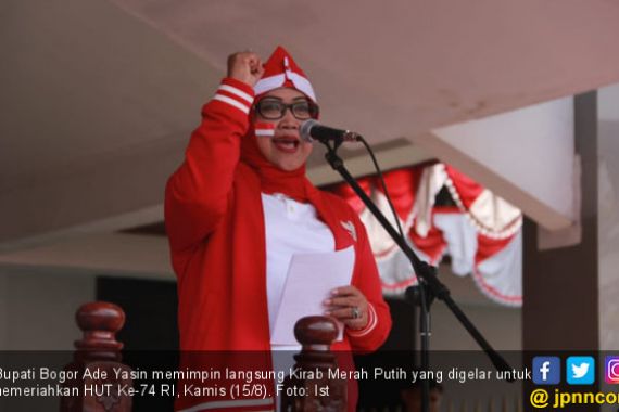 Pimpin Kirab Merah Putih, Bupati Bogor Ade Yasin Ingatkan Persatuan - JPNN.COM