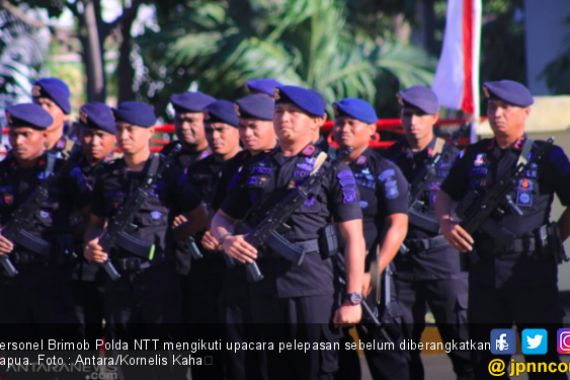 100 Personel Brimob Polda NTT Siap Hadapi KKB di Papua - JPNN.COM