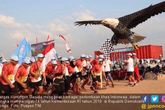 Satgas TNI Kontingen Garuda di Kongo Memeriahkan Perayaan HUT Kemerdekaan RI - JPNN.COM