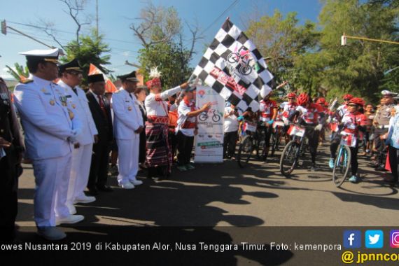 Tim Jelajah Gowes Nusantara Kemenpora Sampai di Kota Surga Diving - JPNN.COM