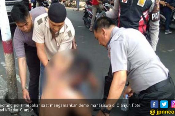 Kabar Terbaru Kasus Terbakarnya Polisi di Cianjur - JPNN.COM