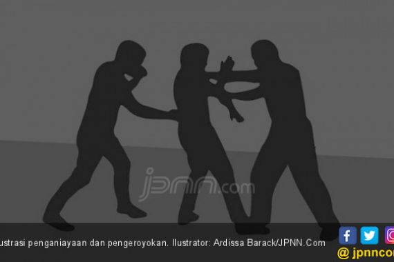 Edi Junaedi Lagi Ronda, Tiba-tiba Diserang Geng Motor, Brutal - JPNN.COM