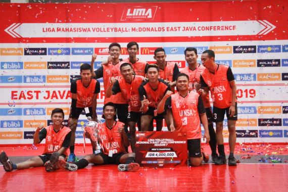 UINSA Sabet Gelar Juara LIMA Volleyball Jawa Timur - JPNN.COM