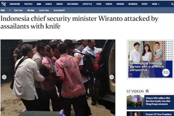 Media Asing Beramai-ramai Beritakan Pak Wiranto Ditusuk - JPNN.COM