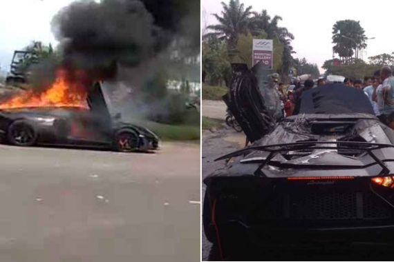 Lamborghini Milik Raffi Ahmad Terbakar di Sentul City - JPNN.COM