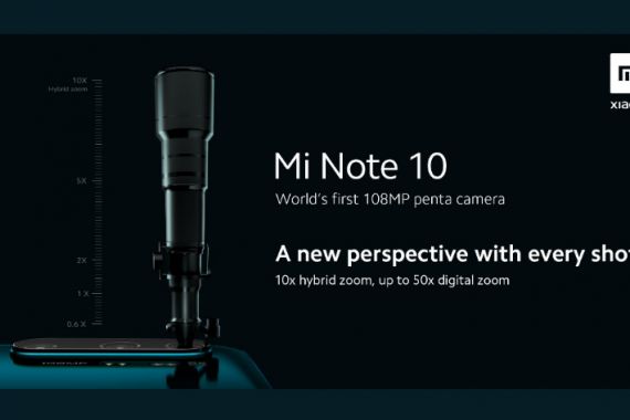 Edan! Xiaomi Mi Note 10 Resmi Bawa 5 Kamera Beresolusi 108 MP - JPNN.COM