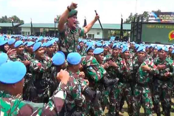 Selamat Bertugas, Pasukan Garuda Satgas Batalyon Gerak Cepat TNI Konga Monusco Kongo - JPNN.COM