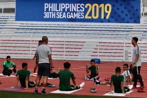 SEA Games 2019: Timnas Indonesia Latihan Bola Mati - JPNN.COM