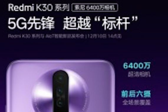 Redmi K30 Akan Didukung Sensor Kamera 64MP Milik Sony - JPNN.COM