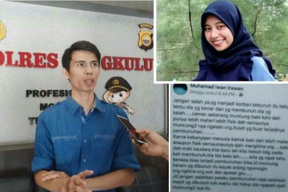 Muhamad Irawan Unggah Status Mencurigakan, Keluarga Korban Pembunuhan Mahasiswi Unib Lapor Polisi - JPNN.COM