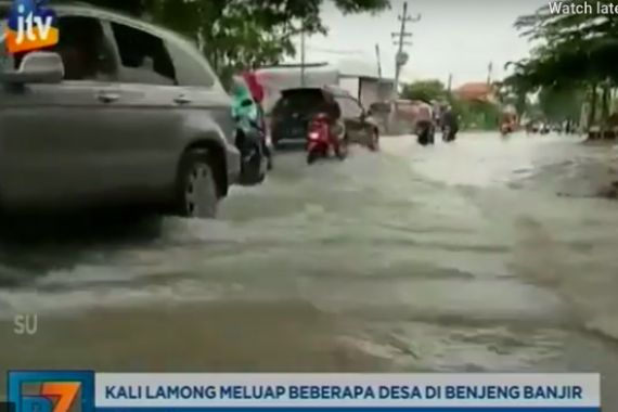 Kali Lamong Meluap, Seribu Rumah Terendam Banjir - JPNN.COM