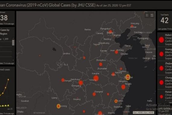 Peta Online Ini Bisa Pantau Penyebaran Virus Corona di Dunia - JPNN.COM